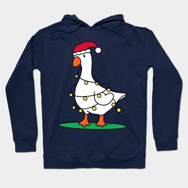 Adorable Christmas Goose Hoodie by Sofia Sava